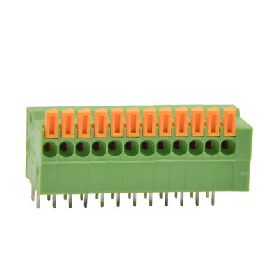 0.1" Pitch Spring Type Terminal Block KF141R-2.54 For PCB Mounting 2 ~ 24 Poles