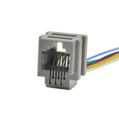 Length Customized Small Electrical Connectors Telephone Wire Jack 623K 6P6C RJ11 Socket