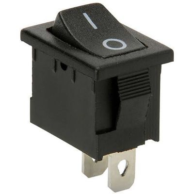 6A 250V Passive Electronic Components SPST Copper Boat Rocker Switch 2 Position