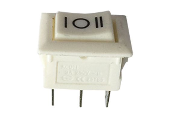 White Passive Electronic Components KCD11 Mini 3 Position Rocker Switch 10×15mm