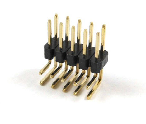 Right Angle 90° Dual Row Male Pin Header Connector 2.54mm 3A Current Rating