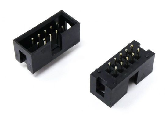 Black Through Hole Male Socket / 2.54mm Straight Male Box Header Connector