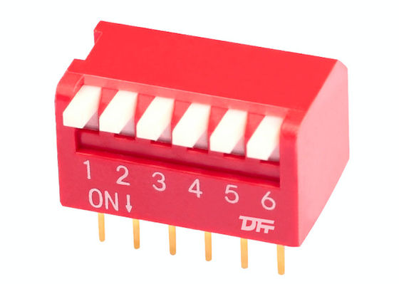 2 - 12P DIP Switch Pitch Piano Type With 2000 Cycles Electrical Life