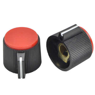 Plastic Potentiometer Knobs , Rotary Potentiometer Knobs With Marker Line