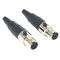 Mini XLR 3Pin Female Audio Connector For Microphone Cables Adapter