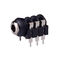 Panel Mounted Small Electrical Connectors 6 Pin Female Socket Stereo Headphone Jack