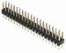 Through Hole 2.54MM Small Electrical Connectors Dual Row Straight Pin Header 2 - 80 Pins Gold Plated