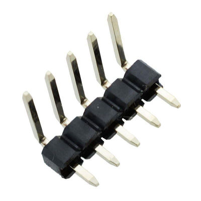 Single Row Right Angle 90° Small Electrical Connectors Male Strip Pin Header 2.54mm