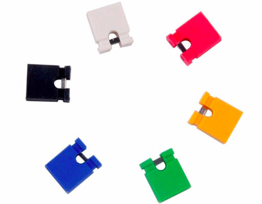 Colorful 2.54mm Mini Jumper Connector / Open Type Header Shunt With Height 6.0mm