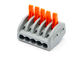 5 Way Led Light Operating Levers Quick Connect Terminal Block PCT-215
